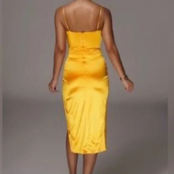 JLUXLABEL Asymmetrical Yellow Dress - Picture 2 of 3